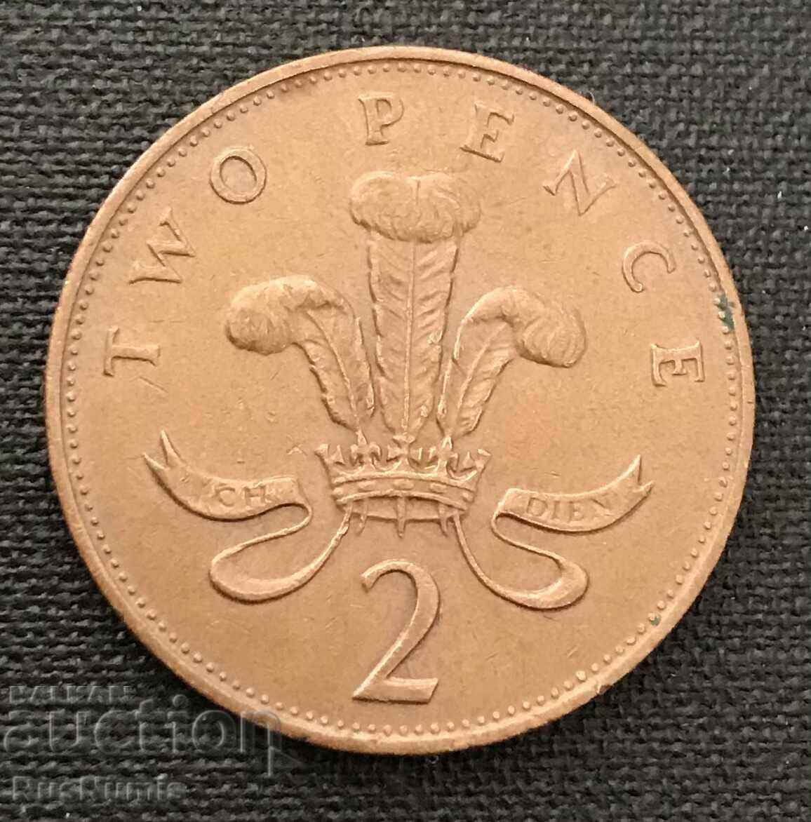Great Britain. 2 pence 1989