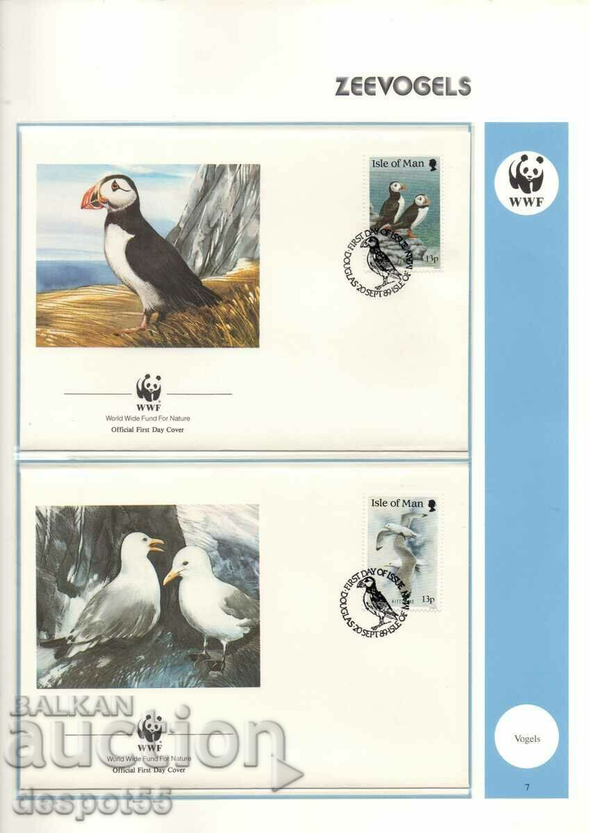 1989. О-в Ман. Защита на околната среда. 4 плика.