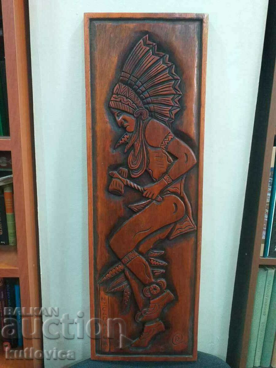 Sculptură în lemn Native American Nicaraguan