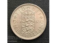 Great Britain. 1 Shilling 1963 English Coat of Arms.