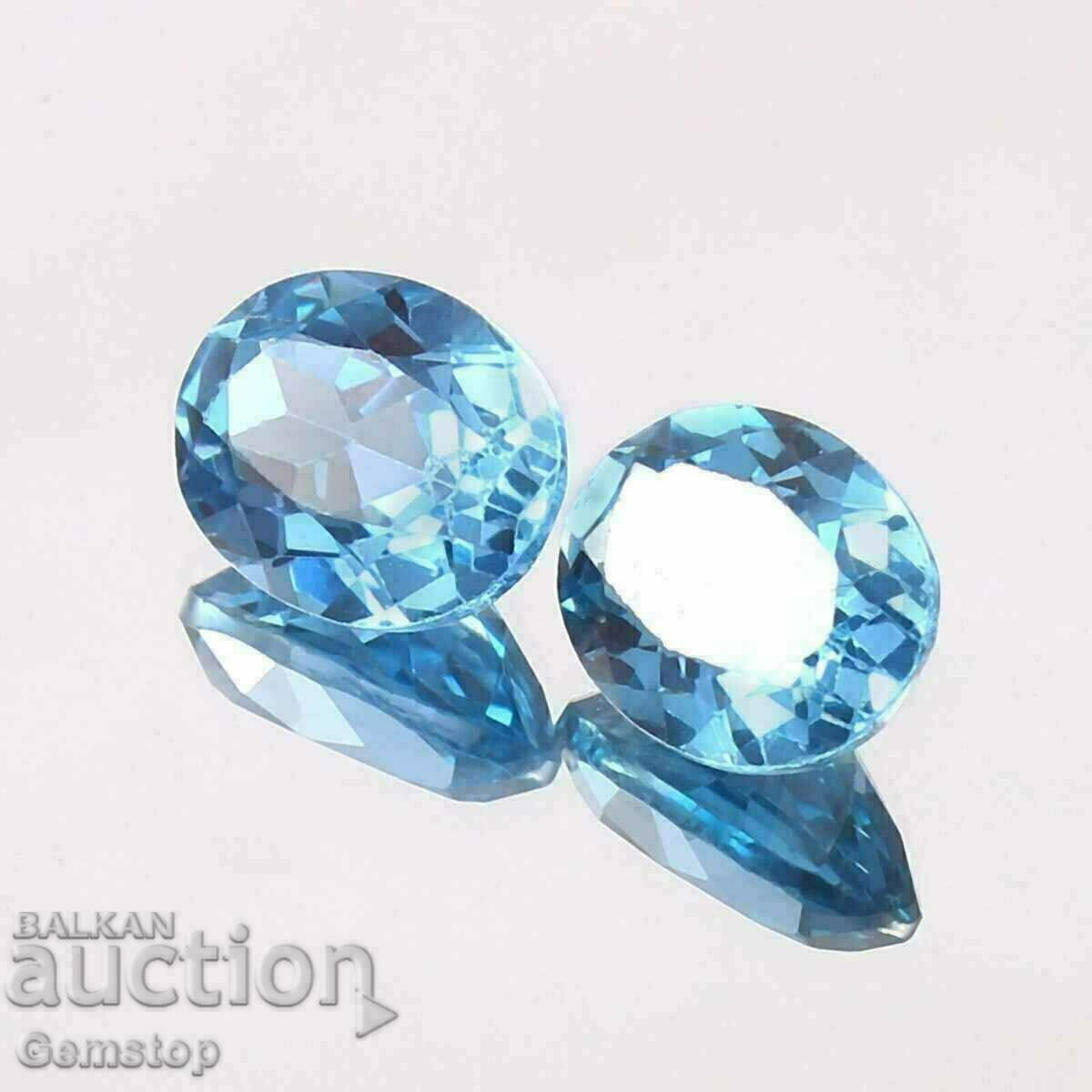 5.70-th natural aquamarine oval pair cert.GGL