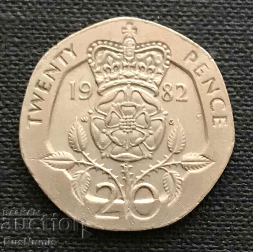 Great Britain. 20 pence 1982