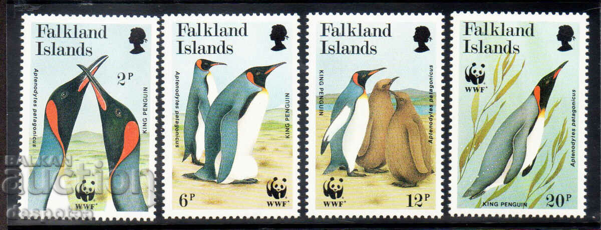 1991. Insulele Falkland. Specie pe cale de dispariție - pinguinul rege.
