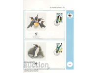 1991. Falkland Islands. King penguin. 4 envelopes.