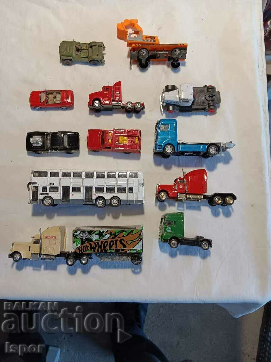 A large lot of metal cars