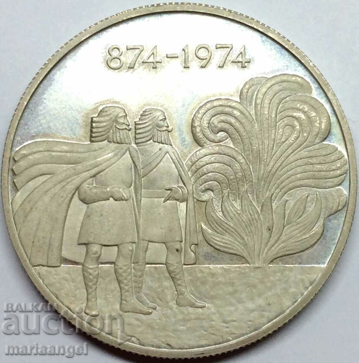 1000 de coroane 1974 Islanda - 1100 de ani UNC PROOF