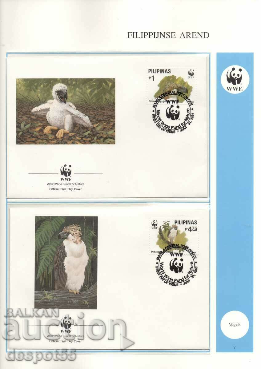 1991. Philippines. Endangered Species - Philippine Eagle. 4 envelopes.