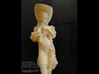 Sculpture female figure handmade from plaster and resin