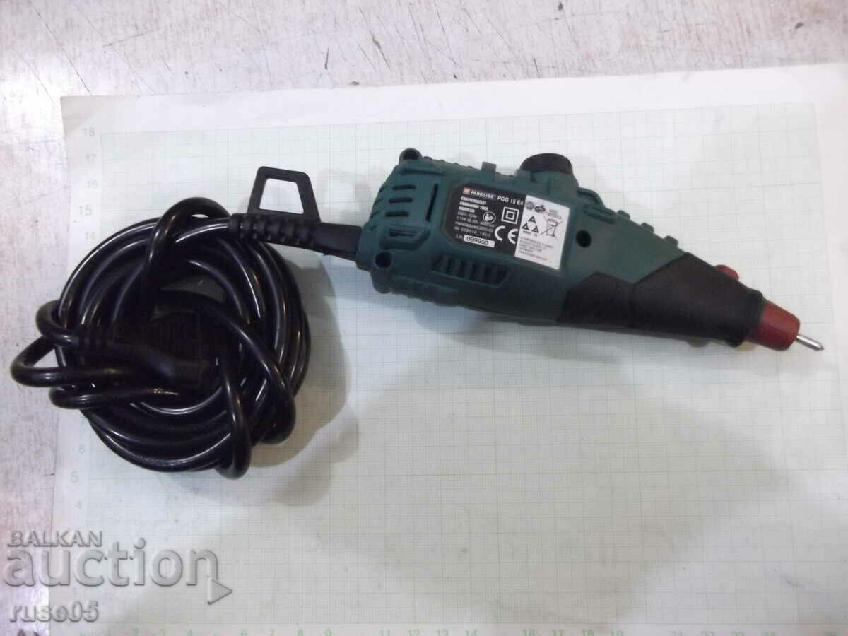 Auction Engraving machine "PARKSIDE - PGG 15 E4" working Auction Engraving machine "PARKSIDE - PGG 15 E4" working