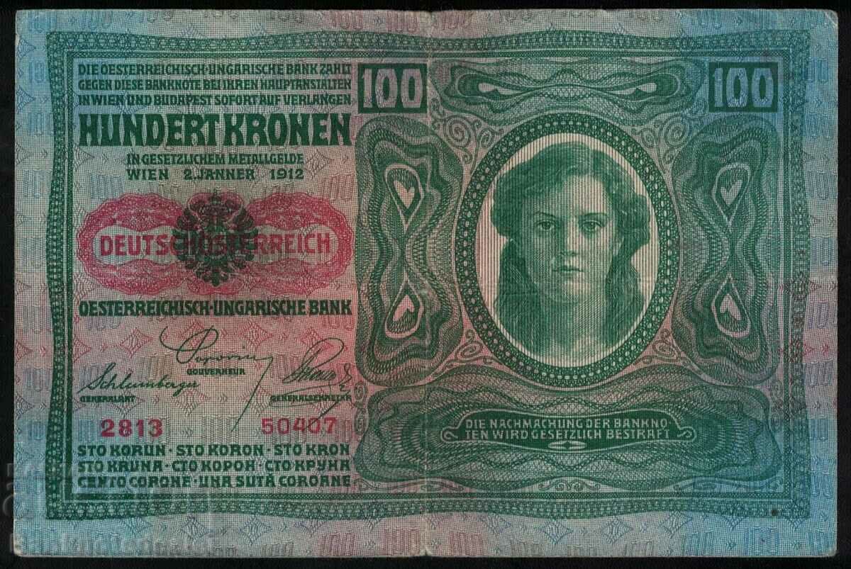 Austria 100 Kronen 1912 Pick 56 Ref 0407