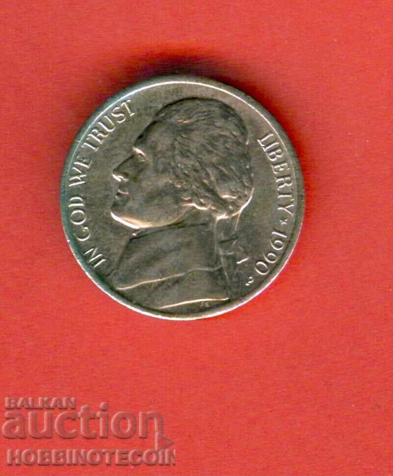 USA 5 cent issue - 1990 P USA 5 cent issue - 1990 P