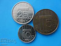 5, 10 and 25 cents 1990. Netherlands