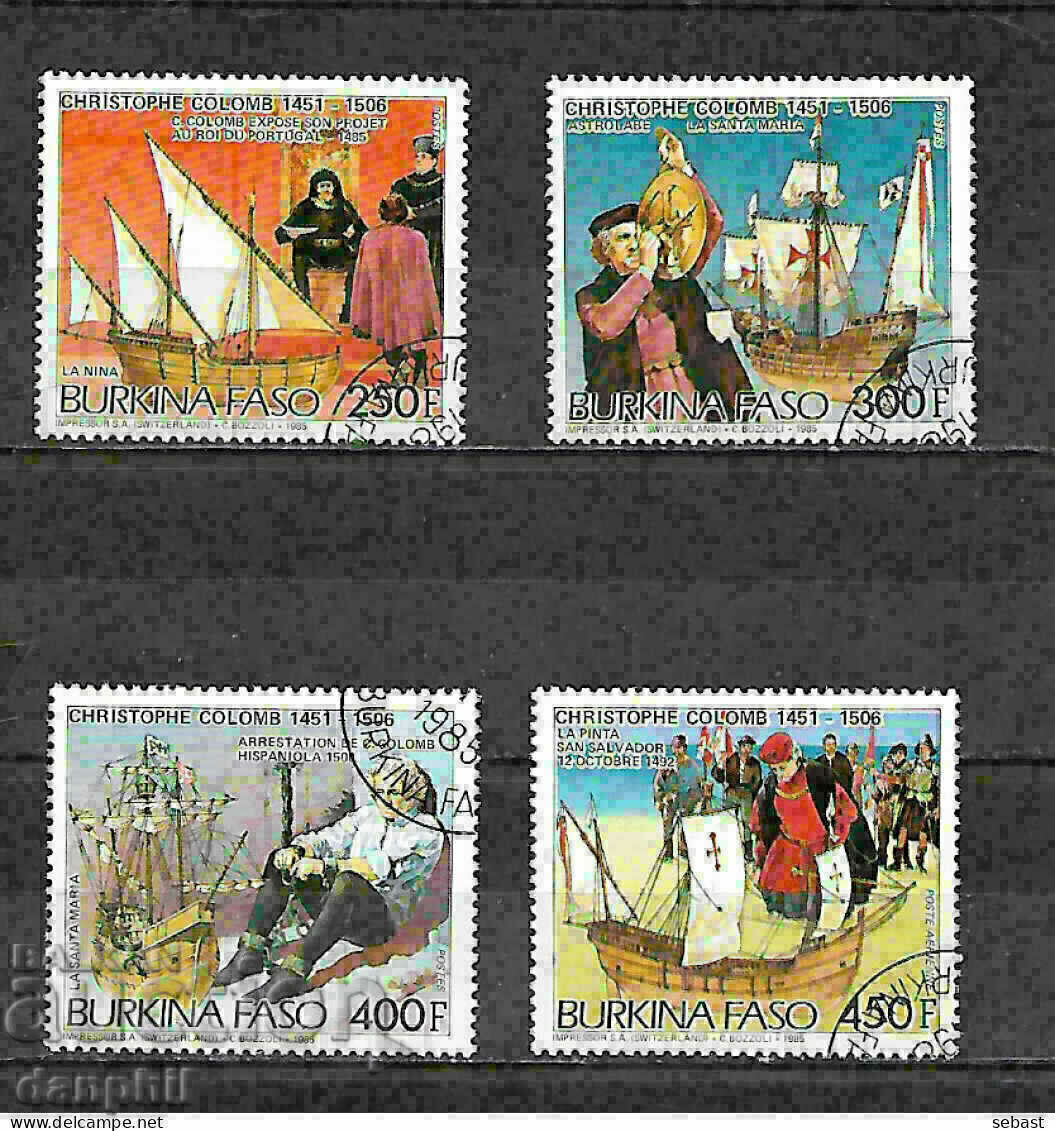 Буркина Фасо 1985 "Христофор Колумб Откривателя" - клеймо