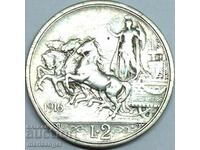 2 Lira 1916 Italy Silver