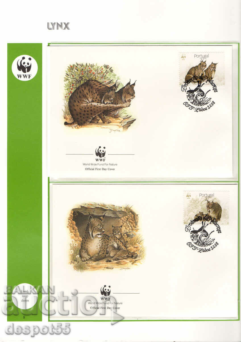 1988 Portugal. WWF - World Animal Protection. 4 envelopes with price 7.50 BGN | € 3.83 1988 Portugal. WWF - World Animal Protection. 4 envelopes with price 7.50 BGN | € 3.83