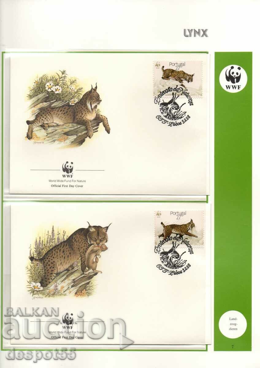 1988 Португалия. WWF - Световна защита на животните. 4 плика