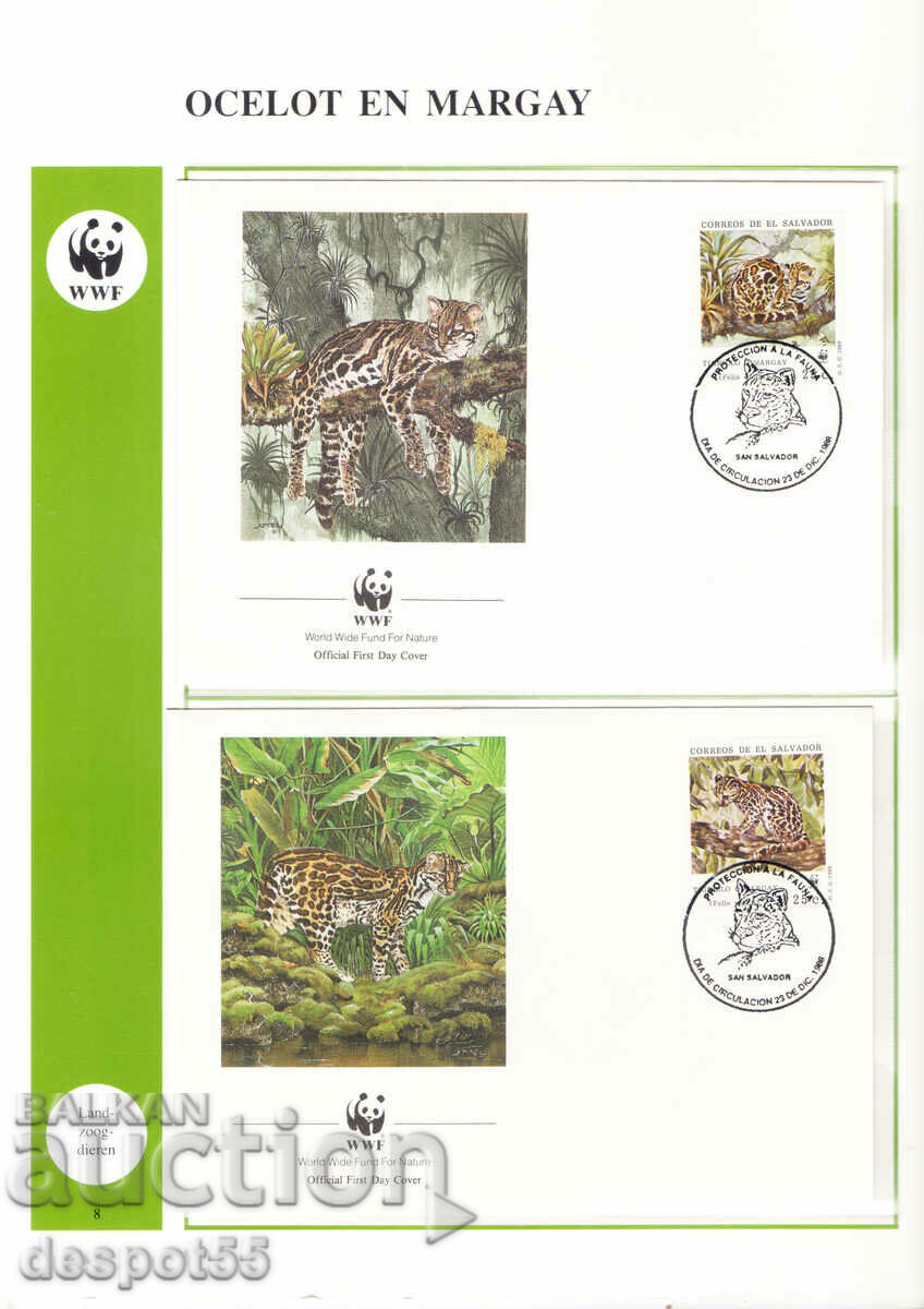1988. Salvador. Endangered animals. 4 envelopes. with price 6.50 BGN | € 3.32 1988. Salvador. Endangered animals. 4 envelopes. with price 6.50 BGN | € 3.32