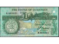 Guernsey 1 Pound 1980-89 Pick 52b Ref 5021