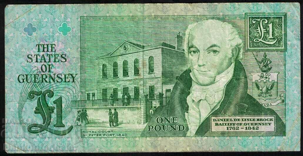 Guernsey 1 Pound 1980-89 Pick 52c Ref 0039 with price 12.00 BGN | € 6.14