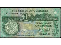 Guernsey 1 Pound 1980-89 Pick 52c Ref 0039