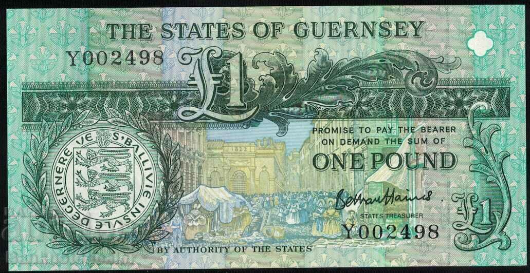 Guernsey 1 Pound 1980-89 Pick 52d Ref 002489 Low Number