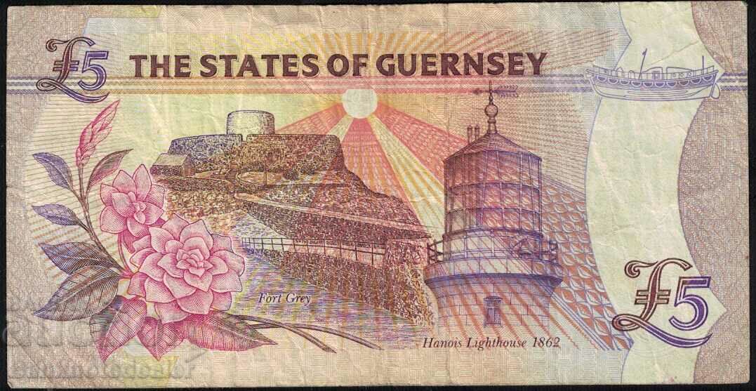 Guernsey 5 Pound 1996 Pick 56b Ref 2903 with price 25.00 BGN | € 12.78 Guernsey 5 Pound 1996 Pick 56b Ref 2903 with price 25.00 BGN | € 12.78
