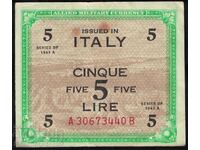 Italia Allied Military 5 lire Pick M12b Ref 3440