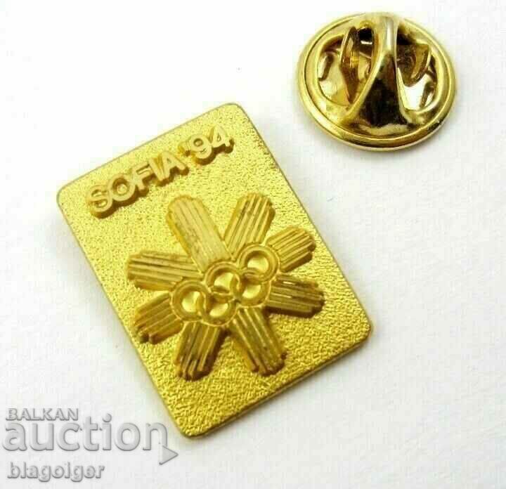 Auction  Olympic badge-1994 Sofia candidacy for the Winter Olympics