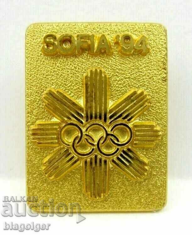 Olympic badge-1994 Sofia candidacy for the Winter Olympics