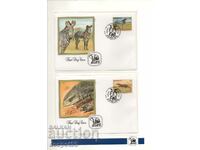 1993. United Nations - Vienna. Endangered animals. 4 envelopes.
