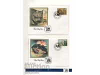 1993. United Nations - New York. Endangered animals. 4 envelopes.