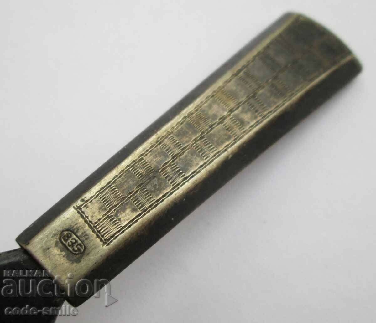 Corn german vechi și spatulă de argint care servește secolul al XIX-lea - 6 Corn german vechi și spatulă de argint care servește secolul al XIX-lea - 6