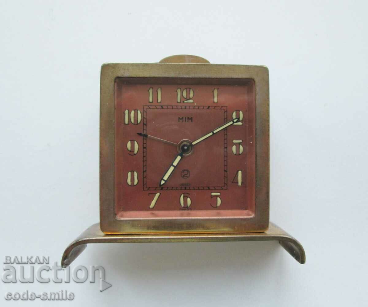 Old watch small alarm clock MIM JAEGER le Coultre Swiss