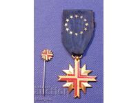 Почетен медал с миниатюра на EU.