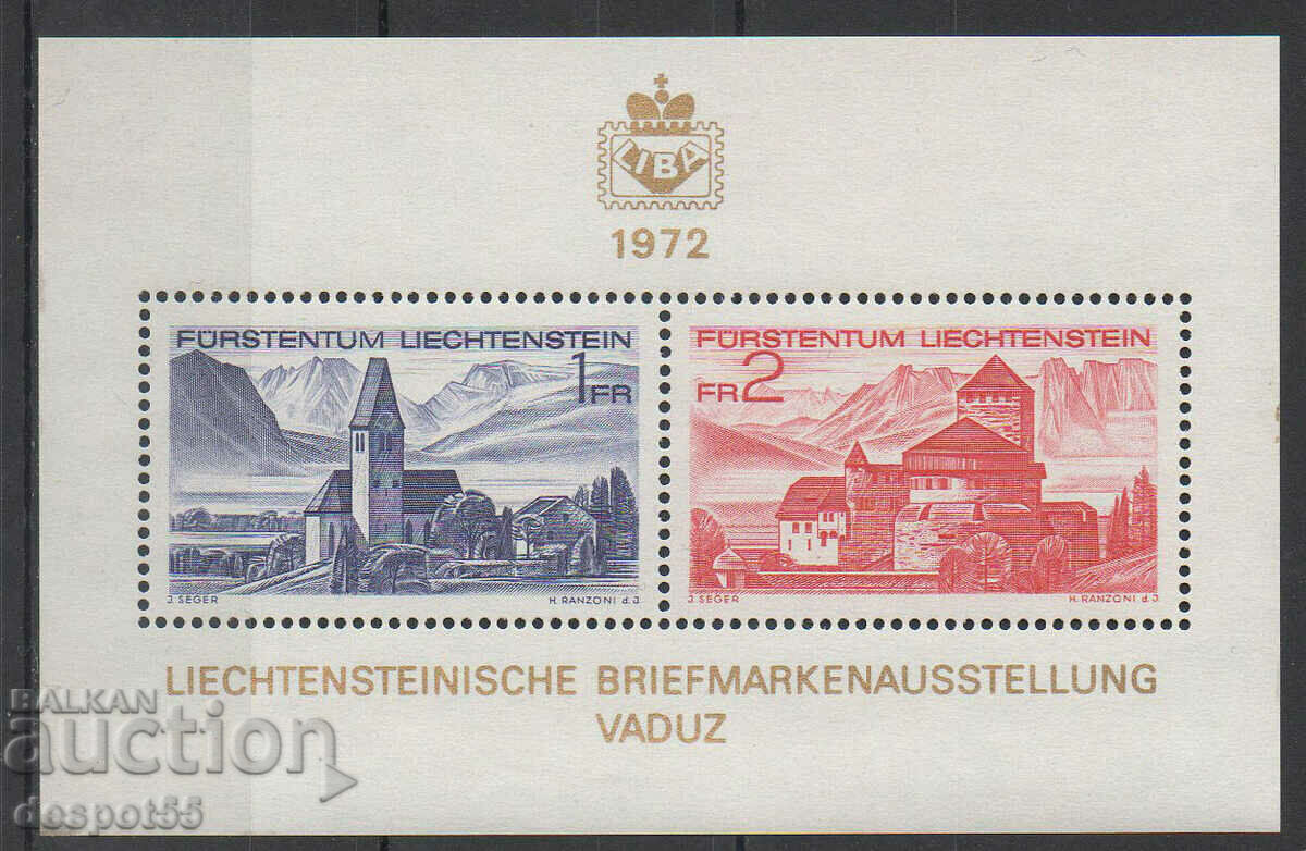 1972. Liechtenstein. 7th Philatelic Exhibition "LIBA` 72 ". Block.