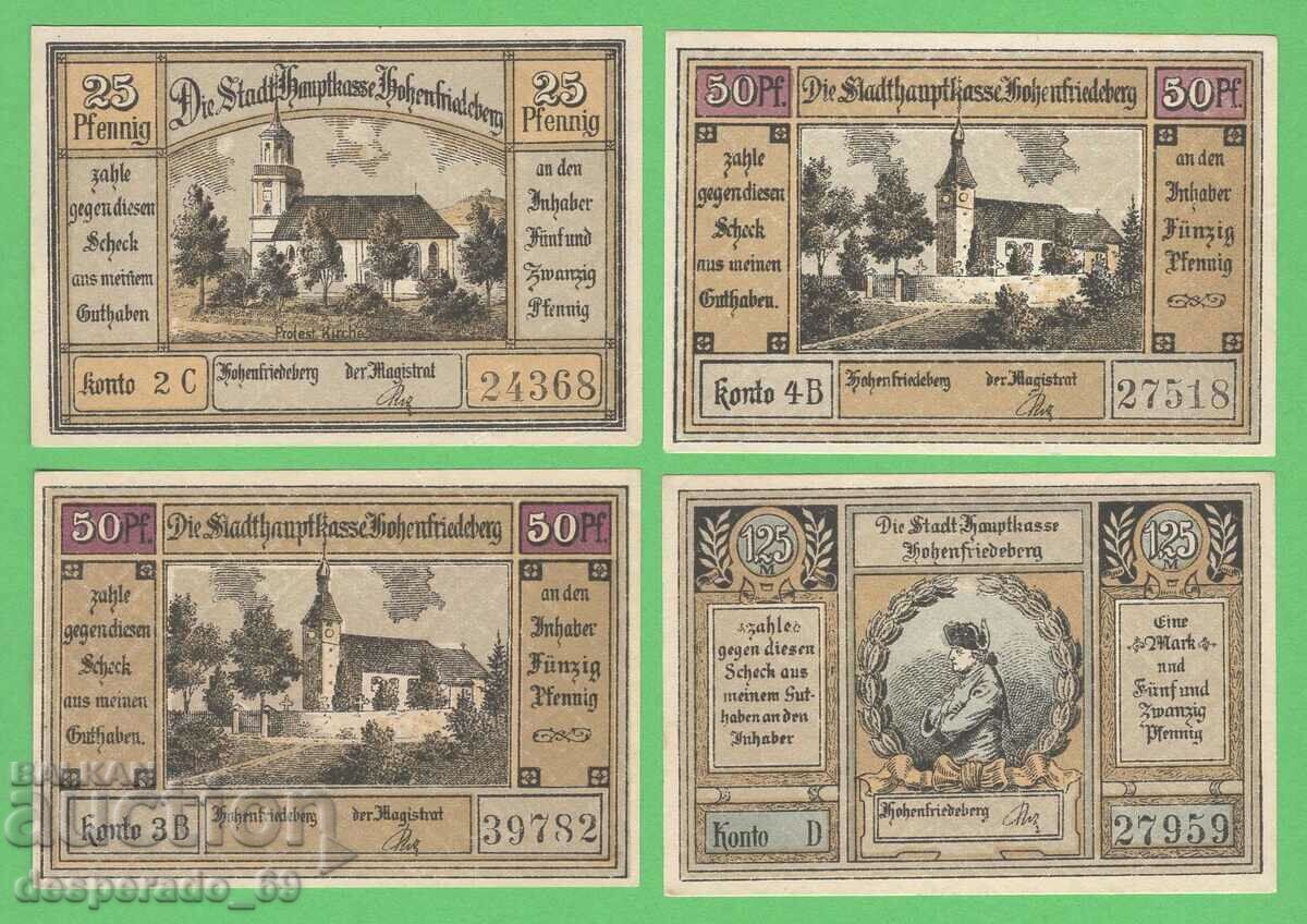 (¯`'•.¸NOTGELD (city of Hohenfriedeberg) UNC -4 pcs. banknotes ´¯) with price 10.80 BGN | € 5.52 (¯`'•.¸NOTGELD (city of Hohenfriedeberg) UNC -4 pcs. banknotes ´¯) with price 10.80 BGN | € 5.52