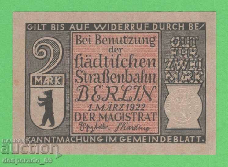 (¯`'•.¸NOTGELD (city Berlin) 1922 UNC -2 stamps¸.•'´¯) with price 3.50 BGN | € 1.79 (¯`'•.¸NOTGELD (city Berlin) 1922 UNC -2 stamps¸.•'´¯) with price 3.50 BGN | € 1.79