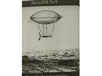 Old German Glass Plaque - Airship