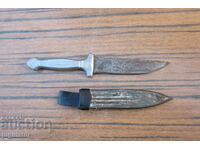 old Bulgarian Revival shepherd's small knife dagger with kaniya