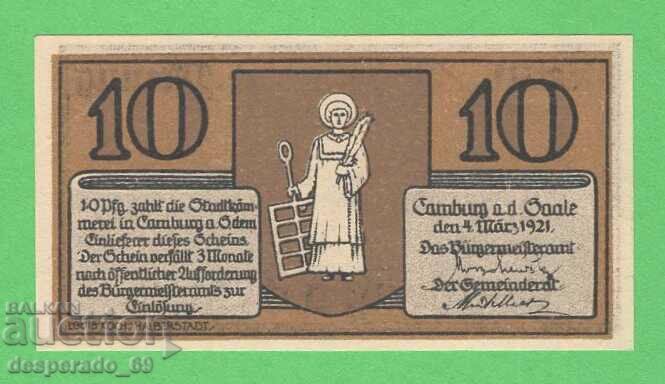 (¯`'•.¸NOTGELD (City of Camburg) 1921 UNC -10 Pfennig¸.•'´¯) with price 2.10 BGN | € 1.07 (¯`'•.¸NOTGELD (City of Camburg) 1921 UNC -10 Pfennig¸.•'´¯) with price 2.10 BGN | € 1.07