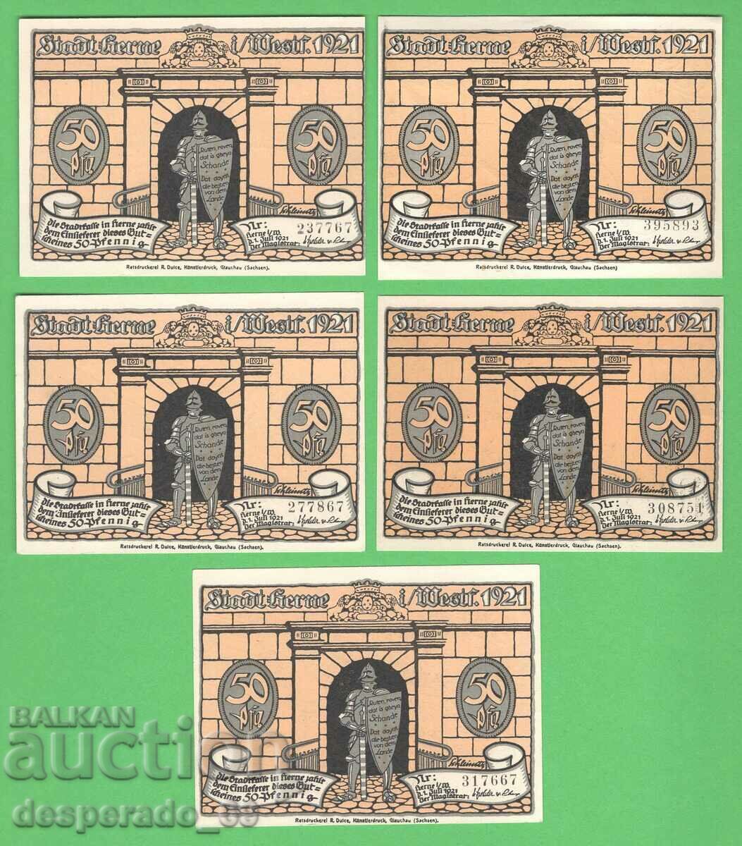 Delivery of (¯`'•.¸NOTGELD (city Herne) 1921 UNC -10 bank notes¸.•'´¯)