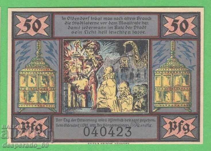 (¯`'•.¸NOTGELD (or. Hessisch Oldendorf) 1921 UNC - 50 pfenigi