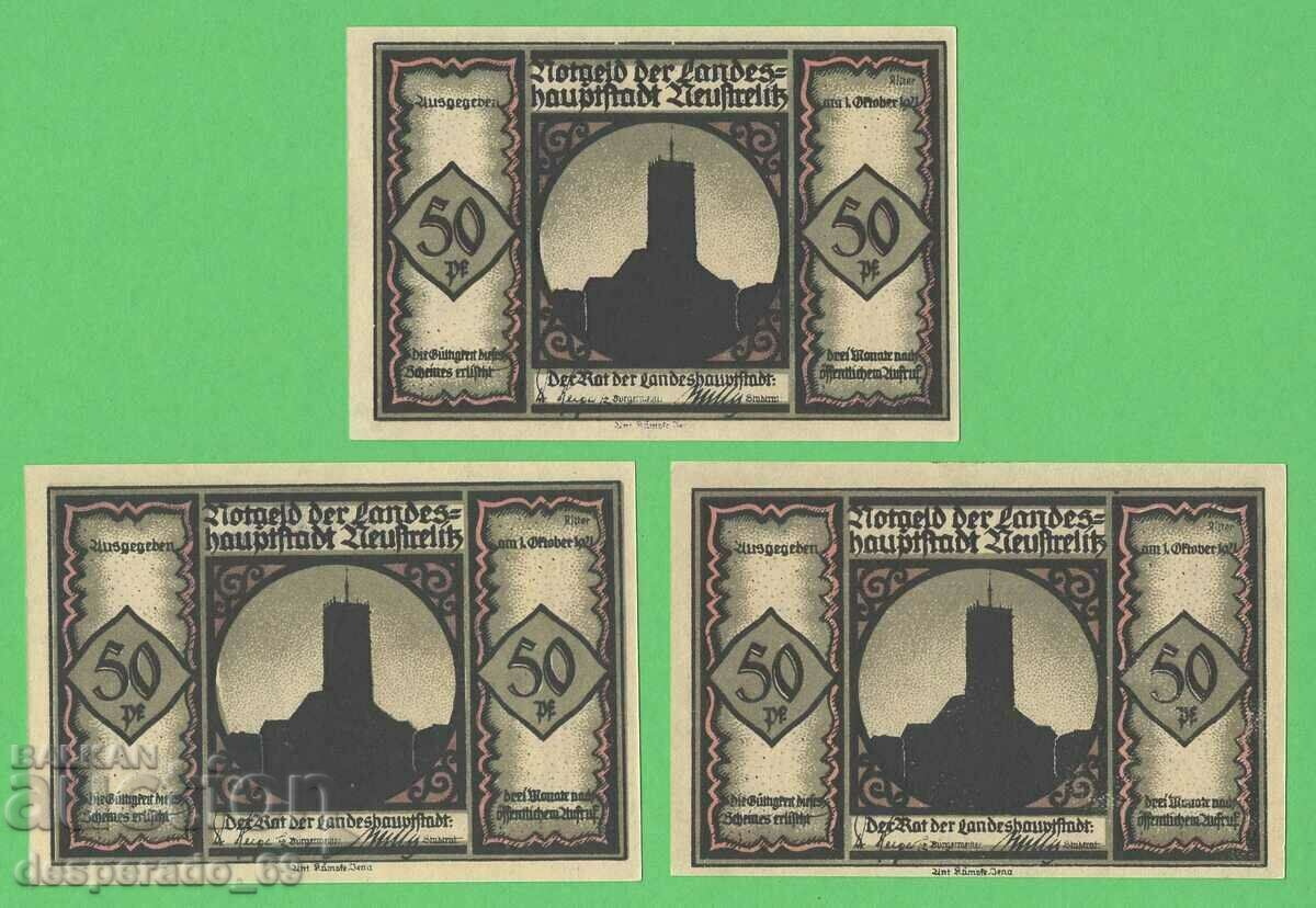 Delivery of (¯`'•.¸NOTGELD (city of Neustrelitz) 1921 UNC -6 pcs. banknotes '¯)