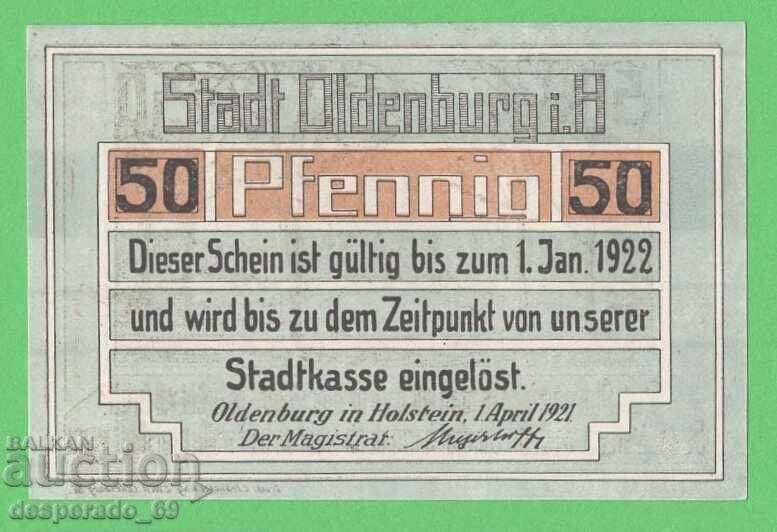 (¯`'•.¸NOTGELD (Oldenburg city) 1922 UNC - 50 pfennig¸.•'´¯) with price € 1.40 | 2.74 BGN (¯`'•.¸NOTGELD (Oldenburg city) 1922 UNC - 50 pfennig¸.•'´¯) with price € 1.40 | 2.74 BGN