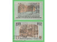 (¯`'•.¸NOTGELD (Orașul Oldenburg) 1922 UNC -2 buc. bancnote '¯)