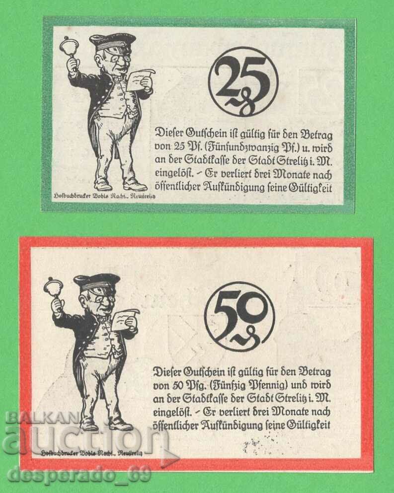 (¯`'•.¸NOTGELD (city Strelitz) 1921 UNC -2 pcs. banknotes¸.•'´¯) with price 5.20 BGN | € 2.66 (¯`'•.¸NOTGELD (city Strelitz) 1921 UNC -2 pcs. banknotes¸.•'´¯) with price 5.20 BGN | € 2.66