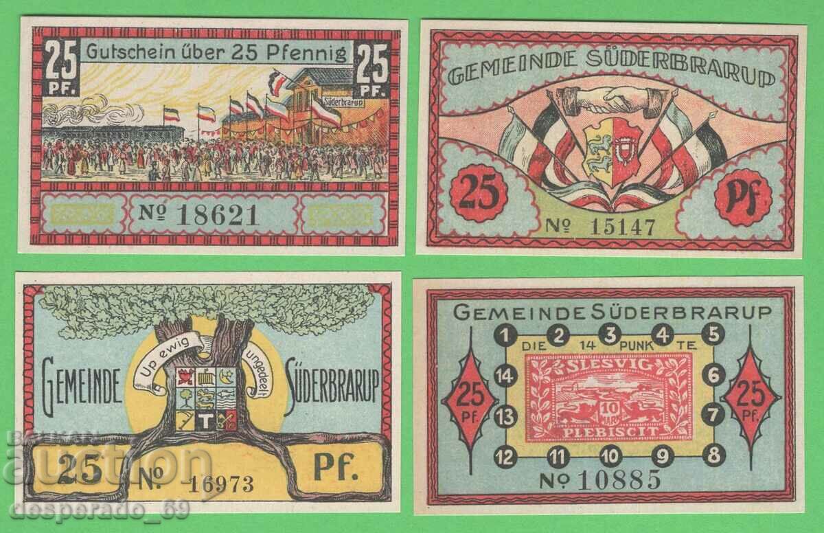 (¯`'•.¸NOTGELD (πόλη του Süderbrarup) UNC -4 τεμ. τραπεζογραμμάτια¸.•'´¯) με τιμή 11.20 BGN | € 5.73 (¯`'•.¸NOTGELD (πόλη του Süderbrarup) UNC -4 τεμ. τραπεζογραμμάτια¸.•'´¯) με τιμή 11.20 BGN | € 5.73