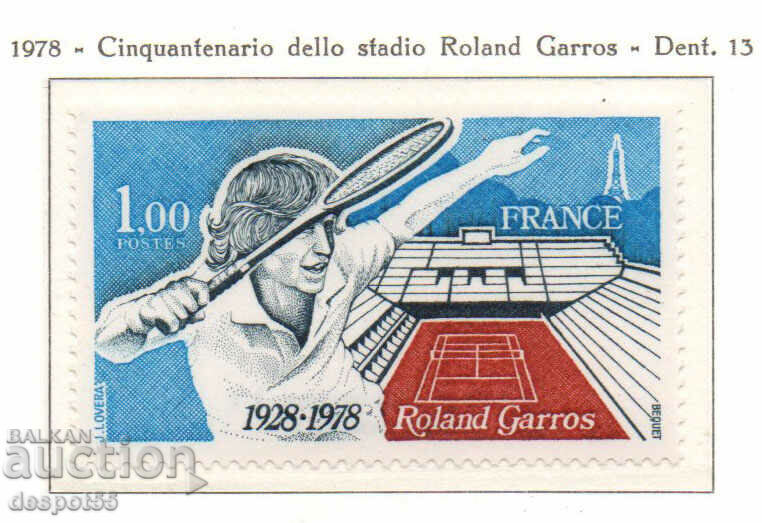 1978. France. 50 years at the Roland Garros tennis stadium.