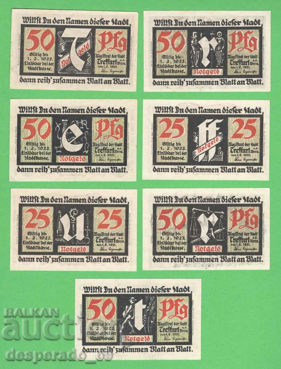 (¯`'•.¸NOTGELD (city Treffurt) 1921 UNC -7 pcs. banknotes¸.•'´¯) with price 18.90 BGN | € 9.66 (¯`'•.¸NOTGELD (city Treffurt) 1921 UNC -7 pcs. banknotes¸.•'´¯) with price 18.90 BGN | € 9.66