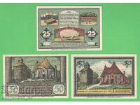 (¯`'•.¸NOTGELD (city Visselhövede) 1921 UNC -3 pcs. banknotes ¯)